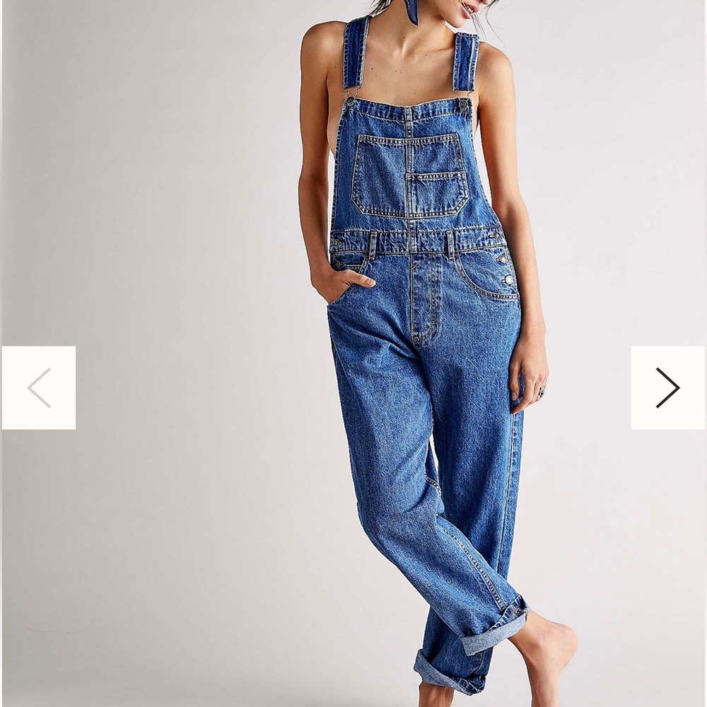 Free people ziggy denim overalls